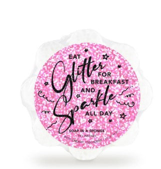 Eat Glitter and Sparkle All Day Soap in a Sponge