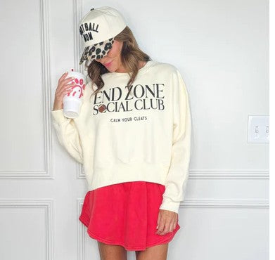 End Zone Social Club Crop Sweatshirt