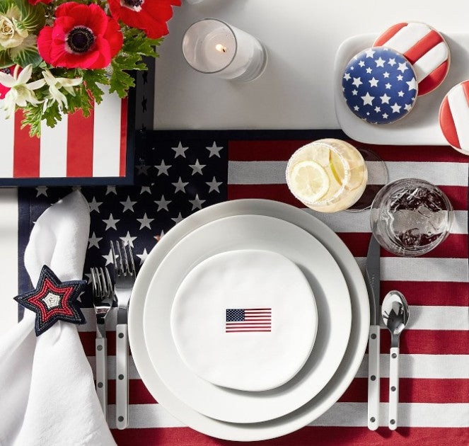 American Flag Appetizer Plates
