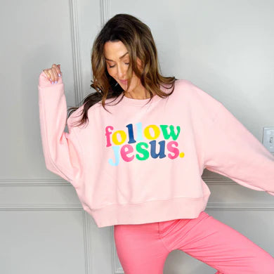 Follow Jesus Crop Sweatshirt