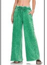 Load image into Gallery viewer, Acid Wash Fleece Palazzo Pant With Pockets
