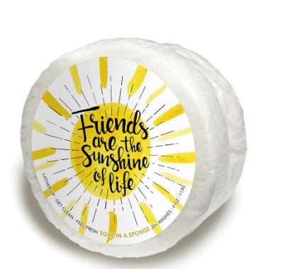 FRIENDS ARE THE SUNSHINE OF YOUR LIFE Soap in a Sponge
