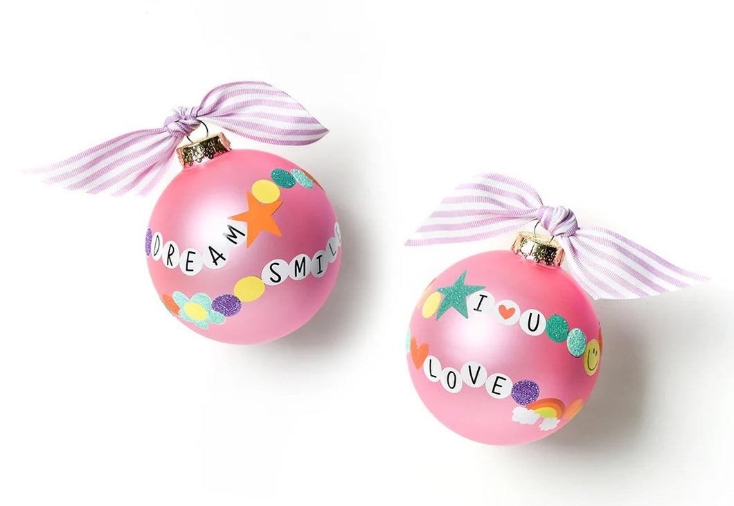 Friendship Bracelet Glass Ornament