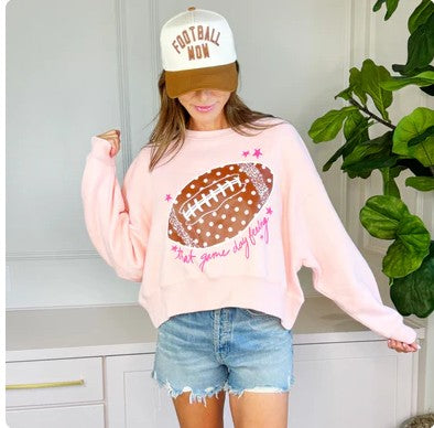 Game Day Feeling Football Crop Sweatshirt
