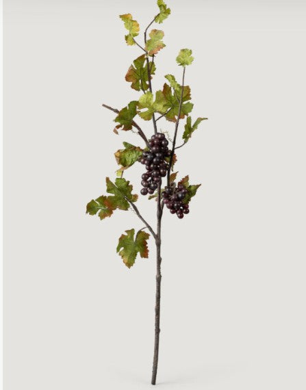 Deluxe Artificial Grape Branch with Leaves - 43