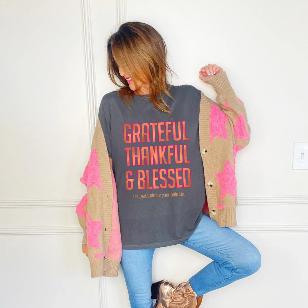 Grateful, Thankful, Blessed Tee