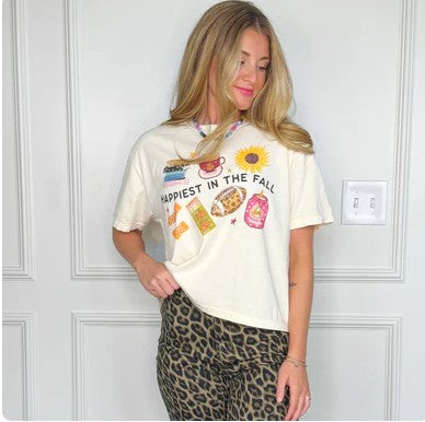 Happiest in the Fall Crop Tee