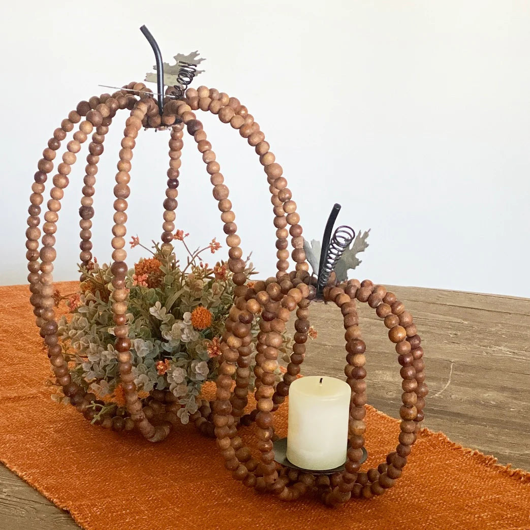 Beaded Pumpkin Lantern