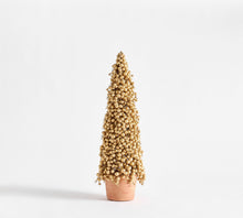 Load image into Gallery viewer, Faux Potted Berry Cluster Cone Trees, gold
