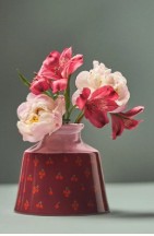 Lara Patterned Stoneware Vase Short