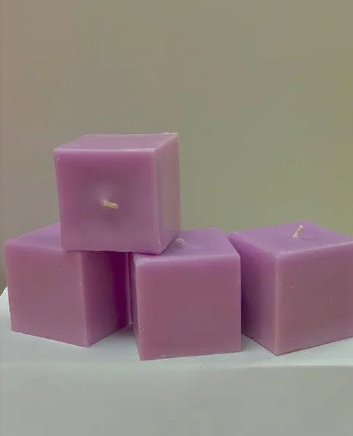 Lavender and Mint Square Votive Candle