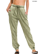 Load image into Gallery viewer, Acid Wash Fleece Sweatpants With Pockets
