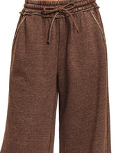 Load image into Gallery viewer, Acid Wash Fleece Palazzo Pant With Pockets
