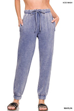 Load image into Gallery viewer, Acid Wash Fleece Sweatpants With Pockets
