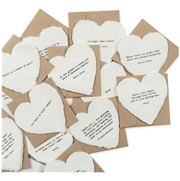 Mini Deckled Heart Shaped Card with Envelope