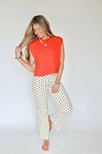 Load image into Gallery viewer, Mini Polka Dot Stretchy Ivory Denim
