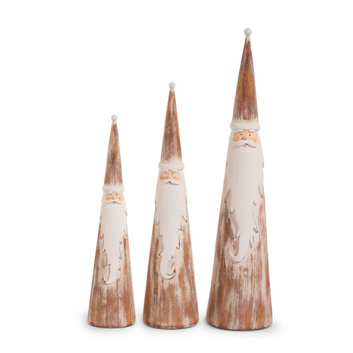 NATURAL DISTRESSED CONE SANTAS