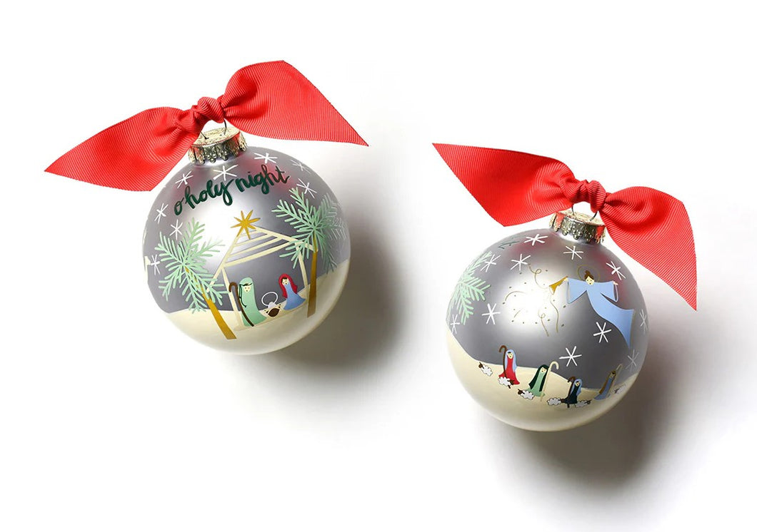 O Holy Night in Color 100mm Glass Ornament