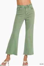 Load image into Gallery viewer, Acid Washed High Waist Frayed Hem Bootcut Pants
