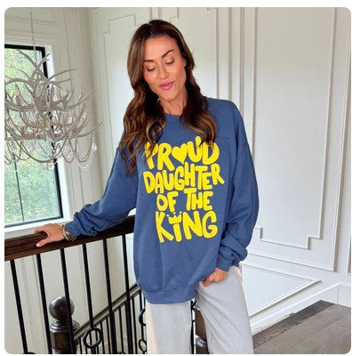 Proud Daughter Of The King Puff Sweatshirt