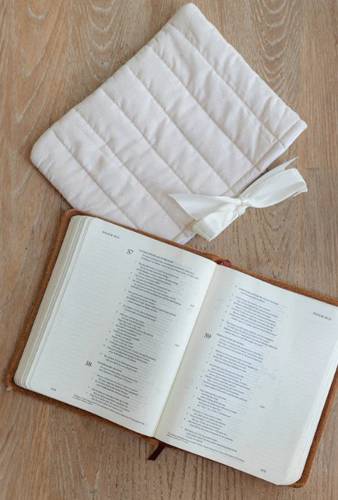 Quilted Bible Cover,cream