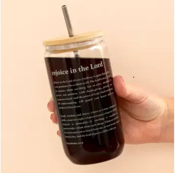 Rejoice In The Lord Glass Can