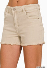 Load image into Gallery viewer, Acid Washed Frayed Cutoff Hem Shorts
