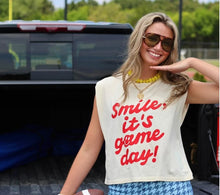 Load image into Gallery viewer, Purple Smile, It's Game Day Tank

