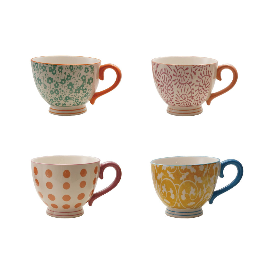 Stoneware Mug w/ Pattern | 4 Styles