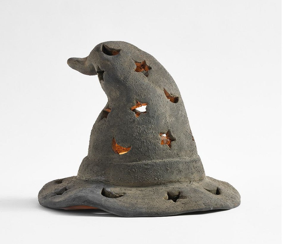 Ceramic Luminary Witch Hat