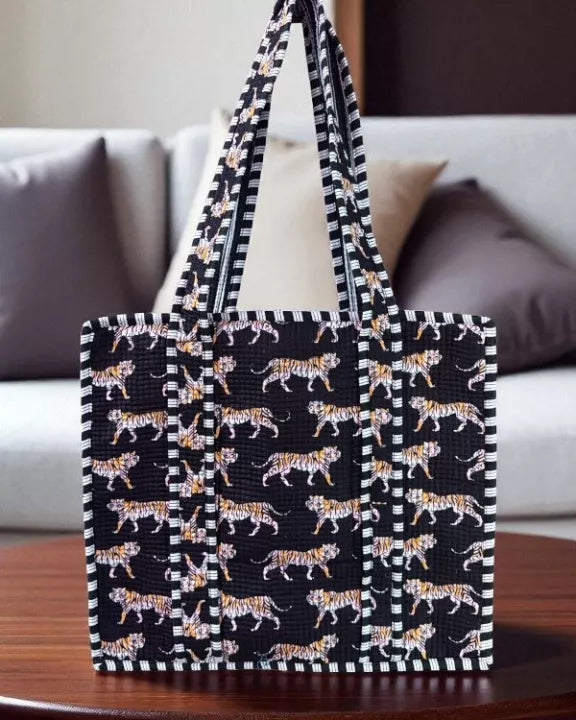 Couture Claws Tiger Print Tote Bag