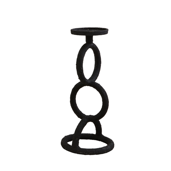 Black Small Chain Link Candlestick