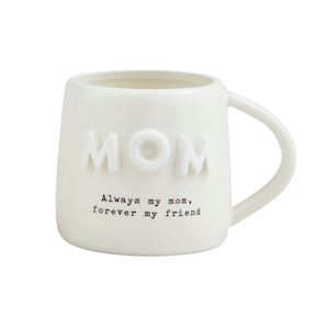 White Mom Chunky Letter Mug