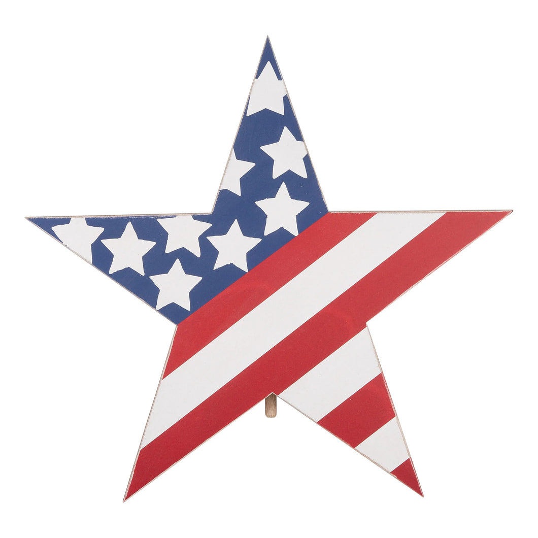 RED WHITE BLUE STAR TOPPER