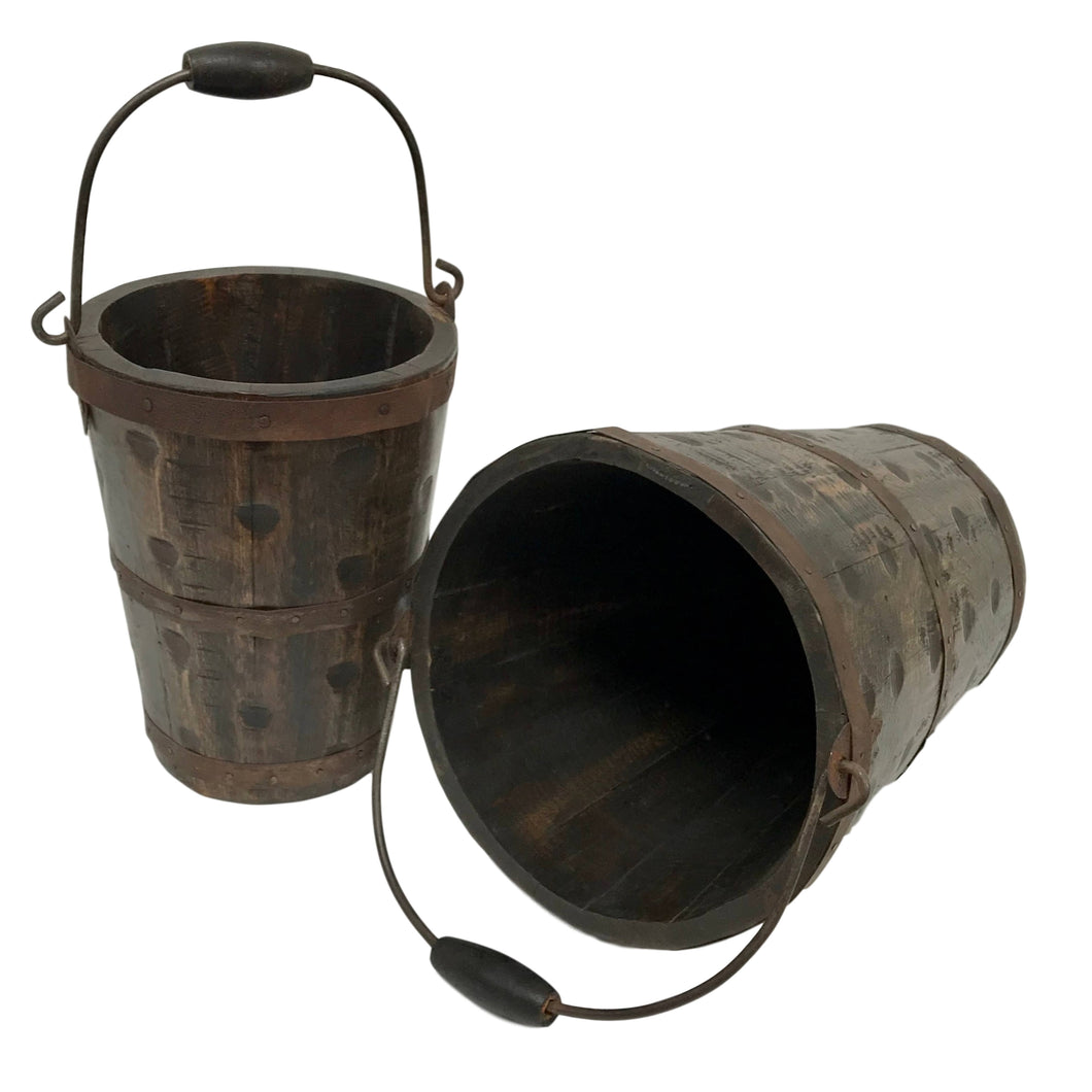 Firehouse Buckets - Solid Wood
