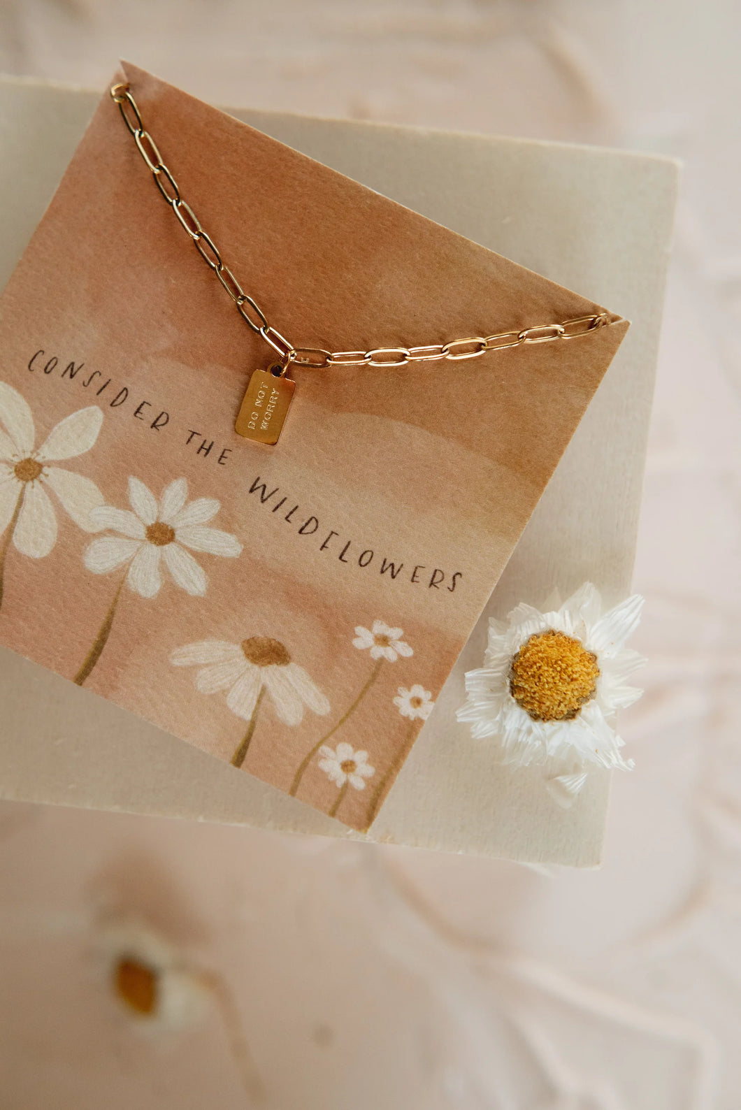 Do Not Worry Tag Necklace