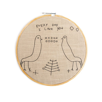 Love Birds Embroidery Hoop - 12