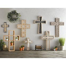 Load image into Gallery viewer, Wall Cross - Braid inset - 13.5&quot;
