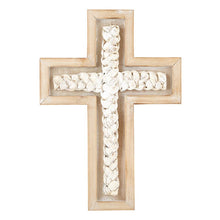 Load image into Gallery viewer, Wall Cross - Braid inset - 13.5&quot;
