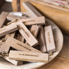 Load image into Gallery viewer, WOOD QUOTE KEYCHAIN
