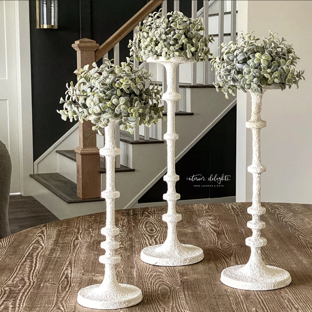 Textured Metal Candlesticks