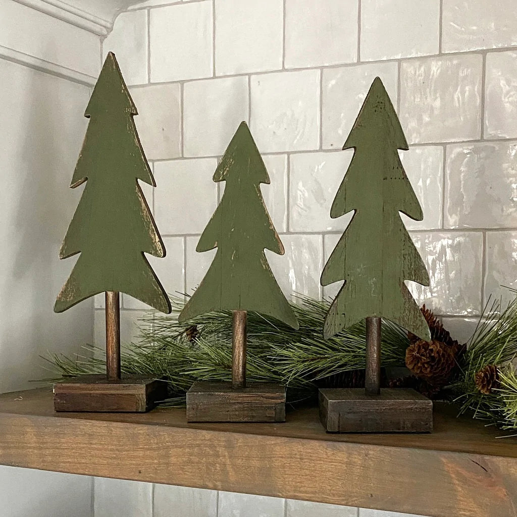 Wood Tabletop Evergreen Trees – Pretties & Grace