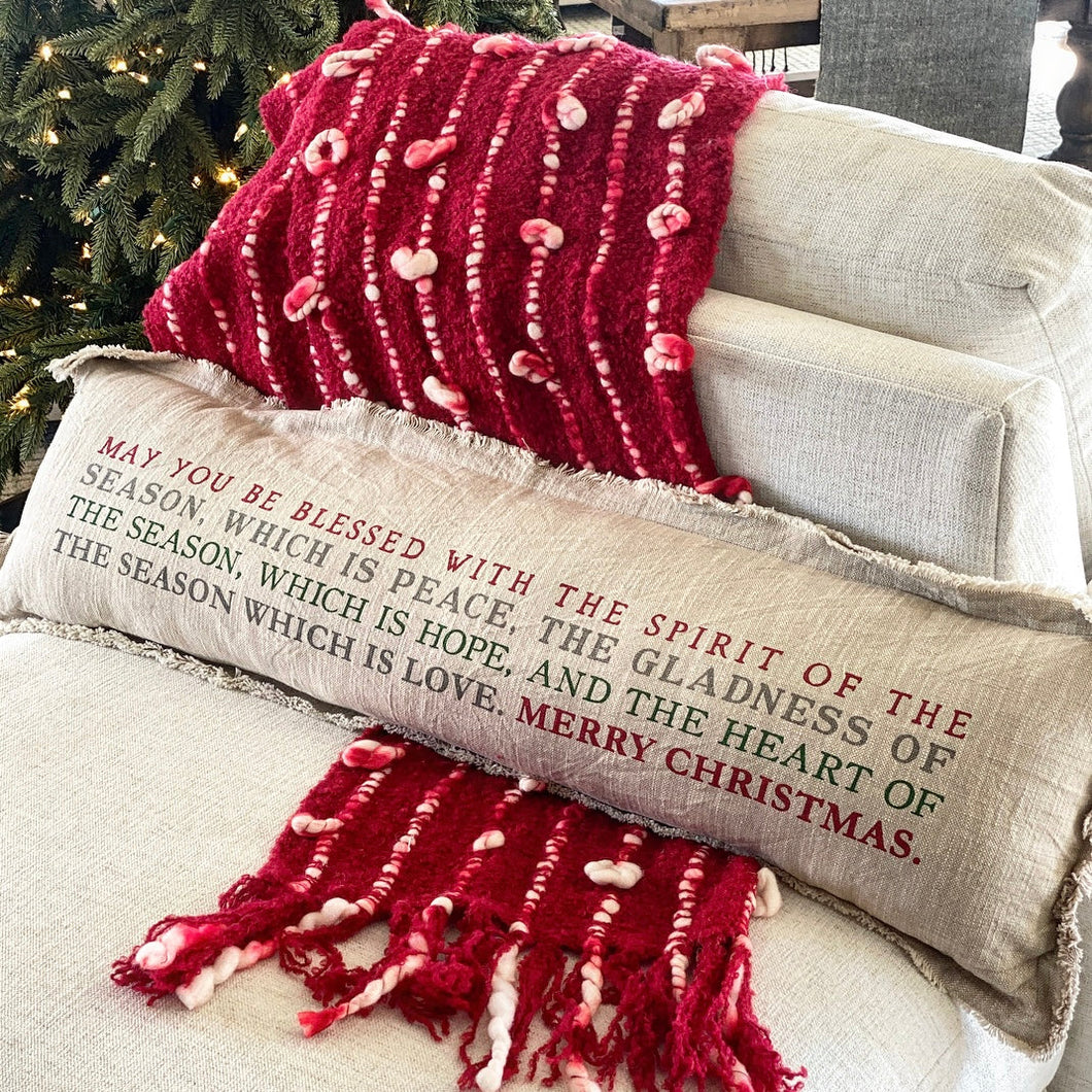 Thankful/Christmas Reversible Pillow