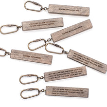 Load image into Gallery viewer, WOOD QUOTE KEYCHAIN
