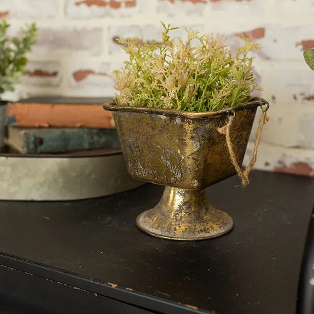 Aged Square Urn Planter