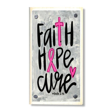 Faith Hope Cure Happy Block