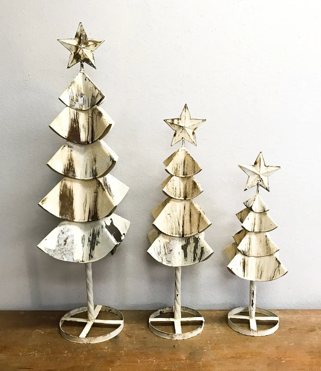 White 3PC Set Christmas Tree