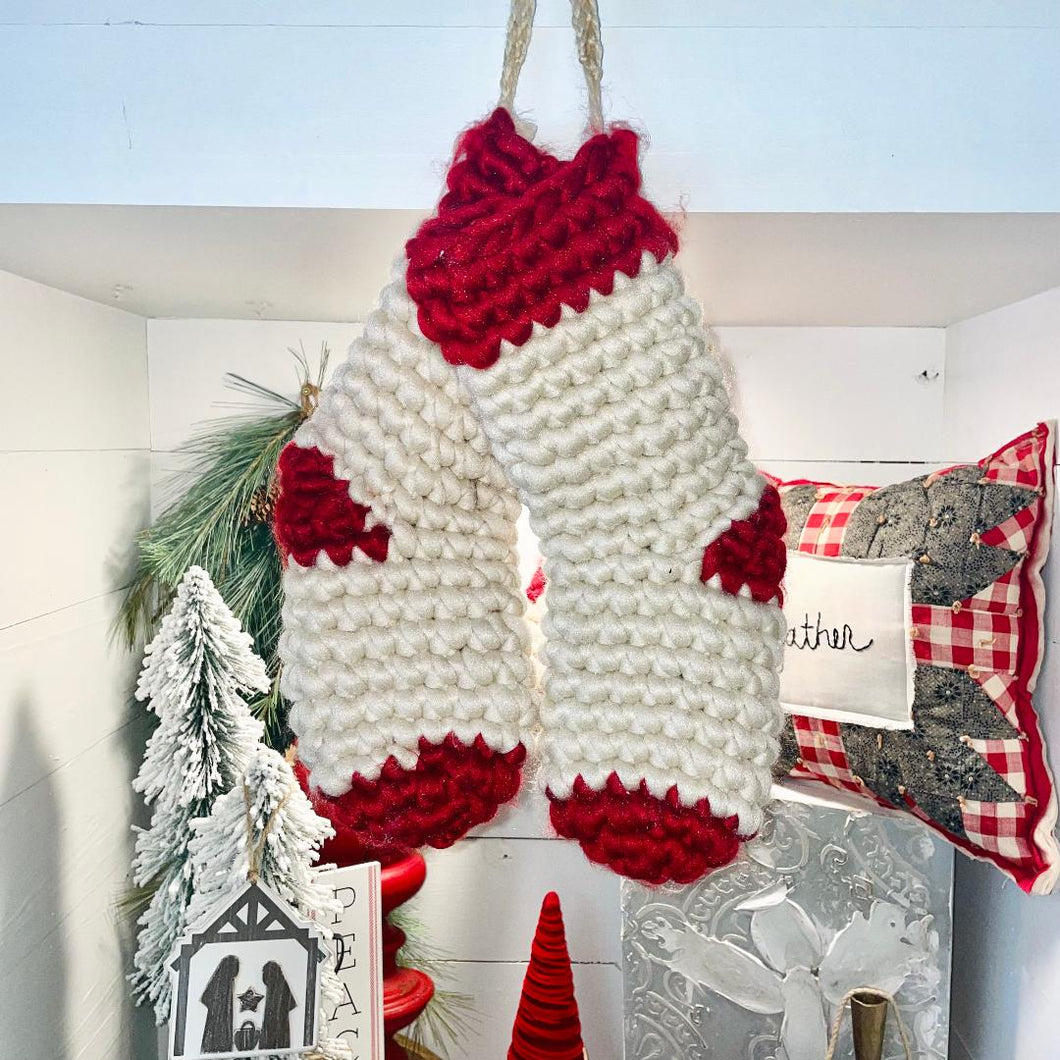 Crocheted Fabric Stocking