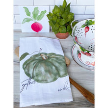 Load image into Gallery viewer, Green Heirloom Pumpkin Flour Sack Towel
