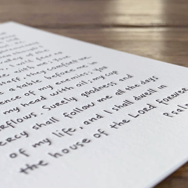 Notecard - Psalm 23